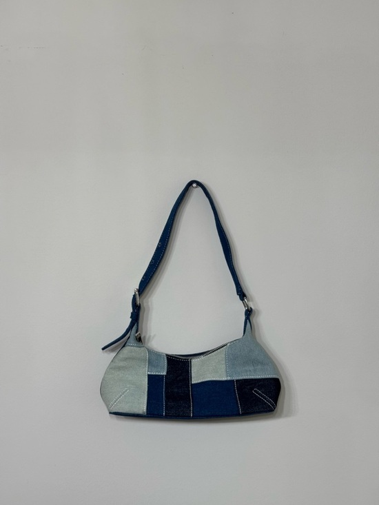 Handbags - Patchwork Denim Shoulder Bag in Blue